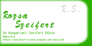 rozsa szeifert business card